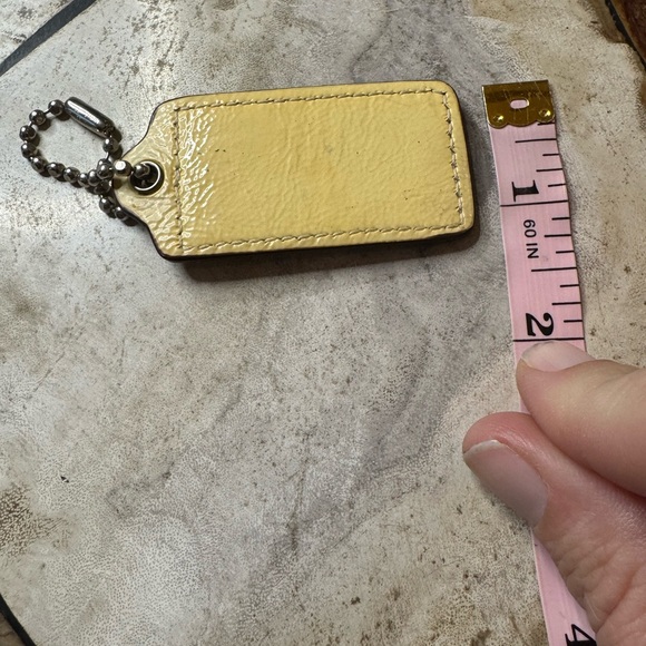 Coach - Yellow Patent Leather Hangtag - EUC - Picture 3 of 3